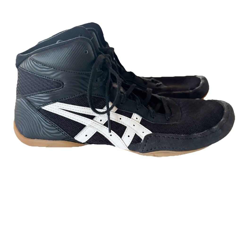 ASICS Men's Black and White Wrestling Shoes